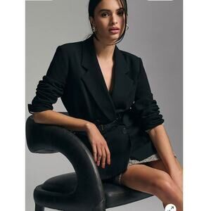 Anthropologie Maeve Double-Breasted Blazer